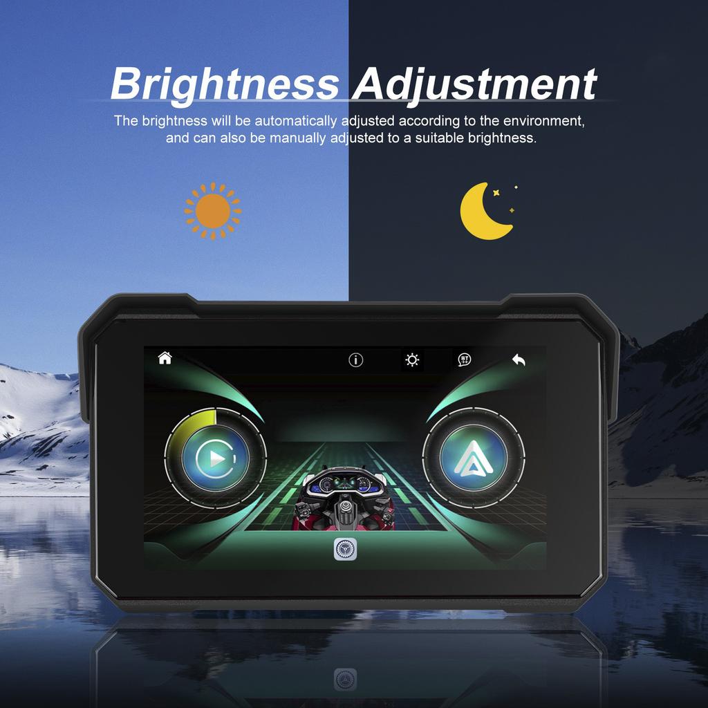 5-inch Wireless CarPlay Android Auto Navigation Waterproof for Motorcycles
