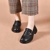 Flat-soled women's shoes women's single shoes spring new round head women's first layer cowhide comfortable love small leather shoes