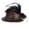 Fashion Scarecrows Witch Hat Gears Feather Goth Headwear Steampunk Hair Clip  Headgear
