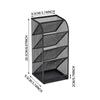 Metal Pen Organizer For Desk Mesh Functional Art Supply Pencil Holder With 5 Compartments For Office Home School Workspace