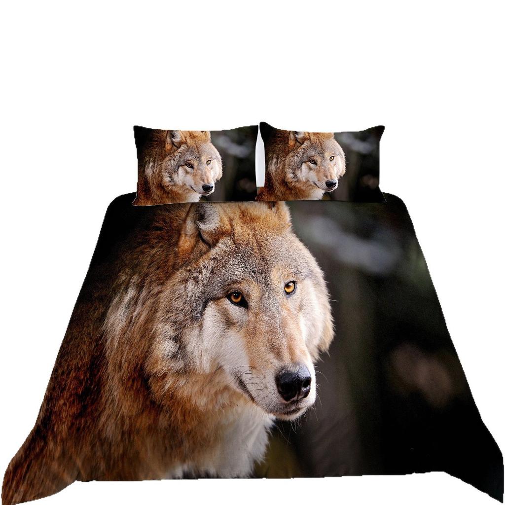 Independent Website Bedding Two Or Three-Piece Polyester Digital Print Wolf Series