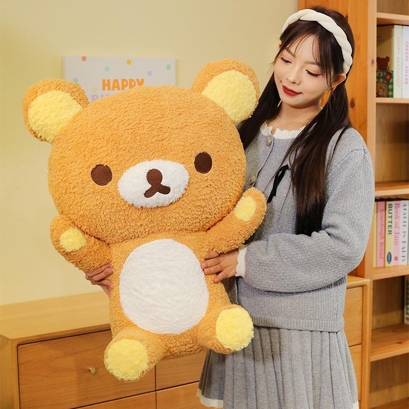 Plush Rilakkuma Hugging Bear Doll - Perfect Gift for Girls' Birthdays or Christmas
