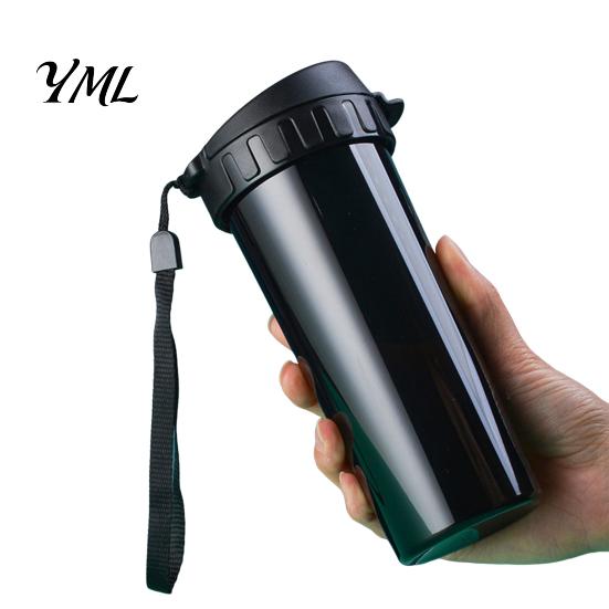 Cute Office Desktop Cup Transparent Water Cup, Portable Plastic Bottle, with Strap Reusable Handle, Clear Heat-resistant Drinkware, for School