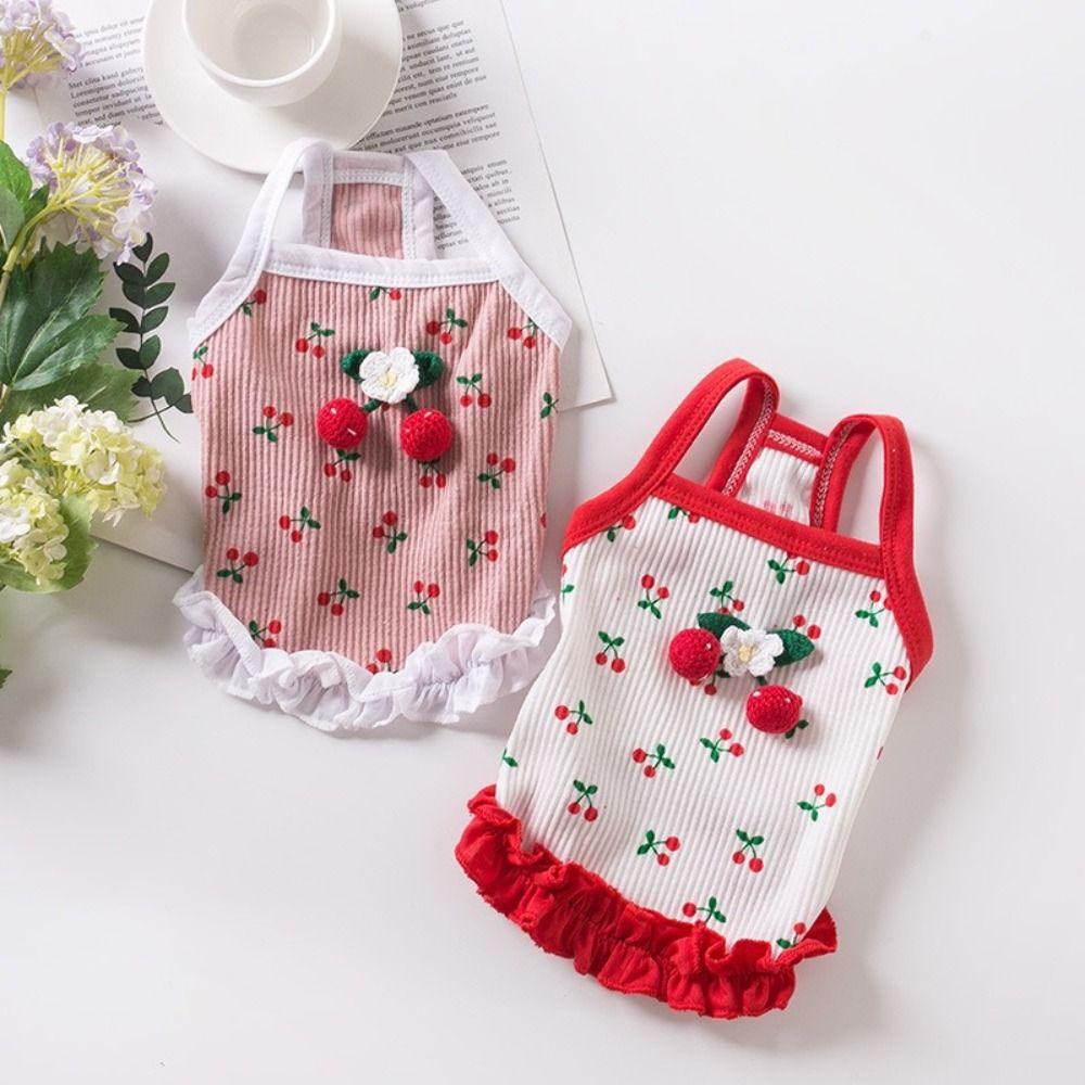Cute Little Dog Strap Soft Dog Vest Comfortable Cat Princess Skirt  Small Animal