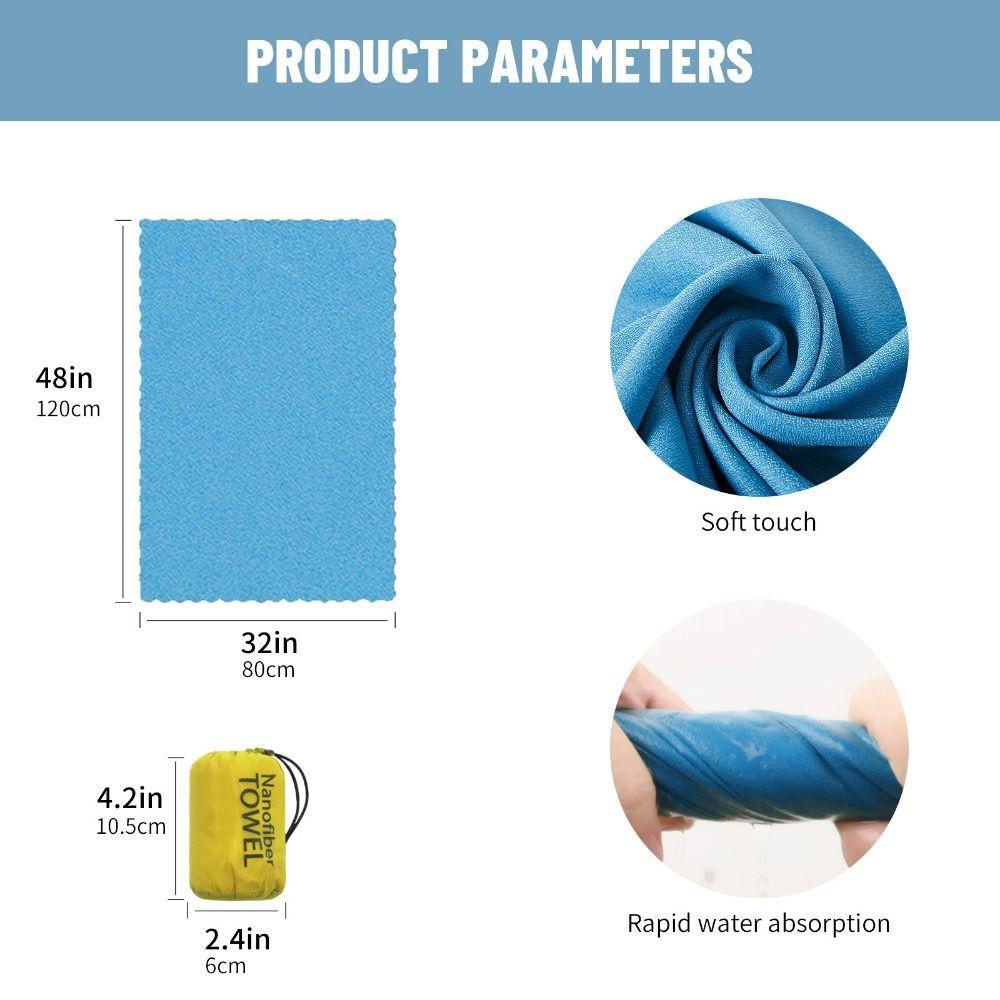 Lightweight Sports Quick Drying Towel Storage Bag Travel Towel Ultralight Microfiber Towel  Camping