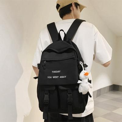 Stylish Large-capacity Backpack Flow Backpack Simple Couple Backpack Junior High School High School Student College Bag