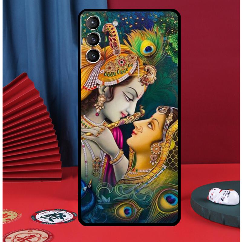 Lord Krishna Radha Phone Case For Samsung Galaxy S25 Ultra S9 S10 S20 S21 FE S22 S23 Plus S24 Ultra Back Cover