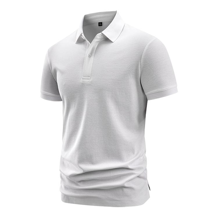 Polo Shirt Men's Summer Casual Business Slim Fit Top with Collar and Short Sleeved T-shirt