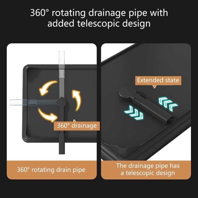 Corrosion Resistant Kitchen Dish Drainer With Center Drain Hole And Detachable Trays For Effective Dish Drying Rack