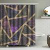 Unique Geometric Pattern Shower Curtain Modern Waterproof Fabric Bathroom Decoration Black Purple Blue Yellow Gold Pink Decorati