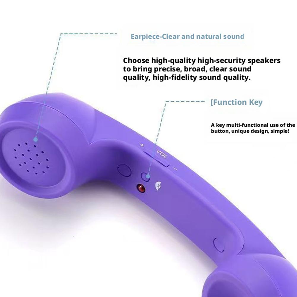 Retro Phone Receiver Cell Phone Handset Type C Radiation Proof Vintage Phone Handset for Smartphone Mobile Accessories