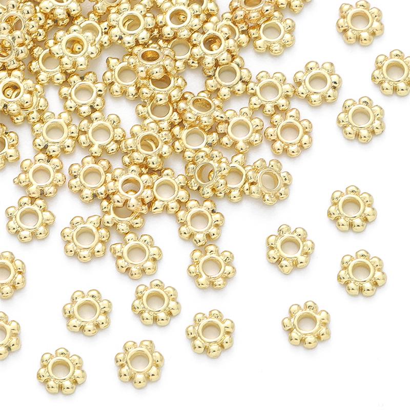 14K Gold-Filled Schneeflocken-Blumenkelch-Abstandshalterperlen für DIY-Schmuck- und Armbandherstellung