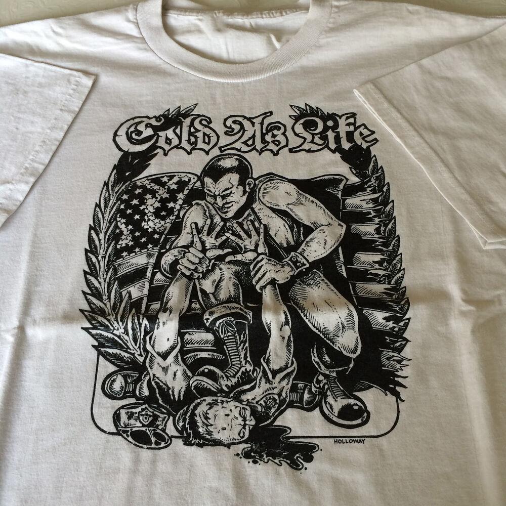 Vtg Cold As Life Band Music Lover Cotton White All Size Unisex Shirt Unisex T-Shirt