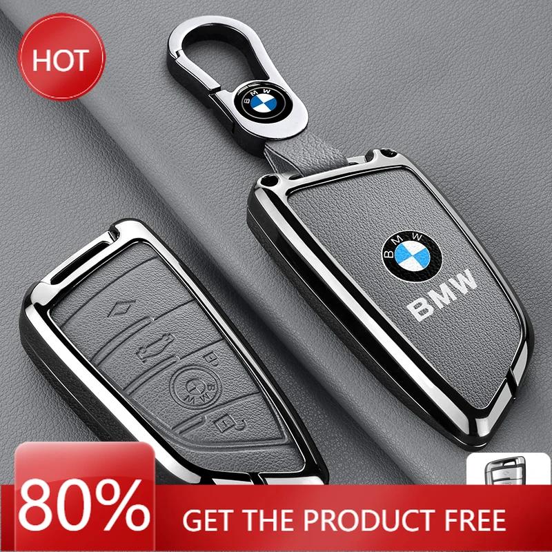 Hot 2025 Zinc alloy Leather Car Remote Key Case Cover Shell Protector For BMW X1 X3 X4 X5 X6 F15 F16 G30 3 5 7 Series G11 F48 Ke