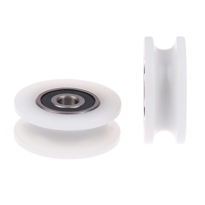 1Pcs 5*26.5*10Mm U-Shaped Bearing Roller Mute Elasticity Roller Pulley Double Bearing Plastic Sheave