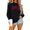 Ladies' Casual Women's Printed Round Neck Pullover Hoodie