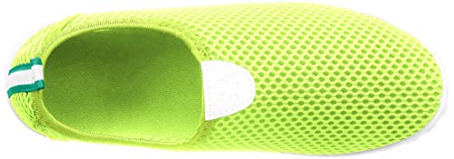 Benetton Mesh Aqua Shoes 229140, Women's, Light Green, Size L (equivalent to Japanese size L)
