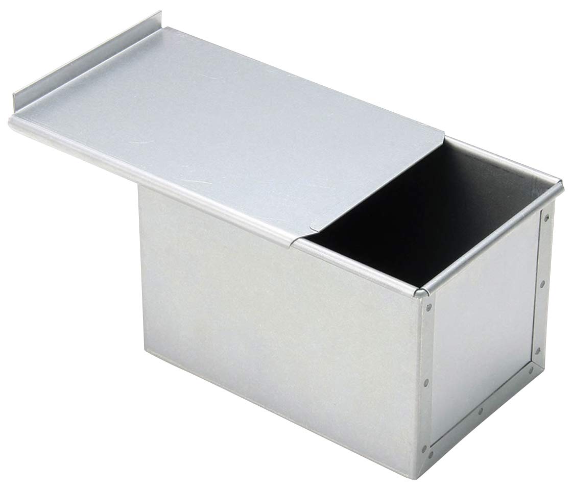 

Tiger Crown Bread Mold Silver 1.5 loaf Bread Baking Square Mold with Lid 2396