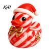 Cute Decorative Duck Figurines Christmas Figurine, Resin Sculpture for Holiday Home Decor, Party Table Centerpieces Desktop Ornaments with Festive