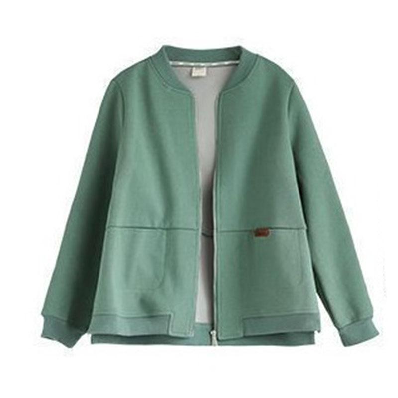 Solid Color Ladies Short Baseball Jacket Women Korean Spring Casual Jacket Tops Female Cardigan Zipper Jackets Fashion Coat