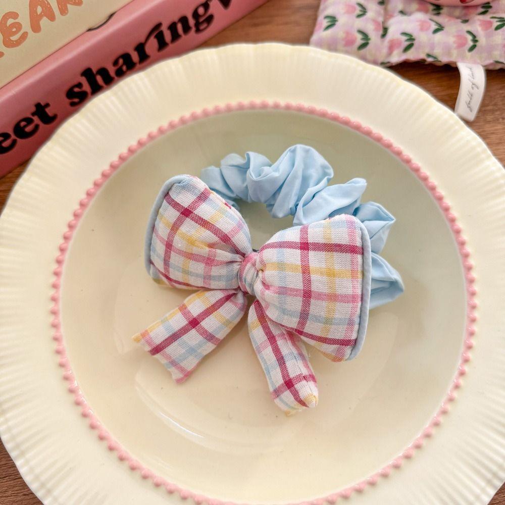 Ponytail Holder Sweet Hair Ring Korean Style Polka Dot Hair Tie Cute Bowknot Hair Rope  Daily