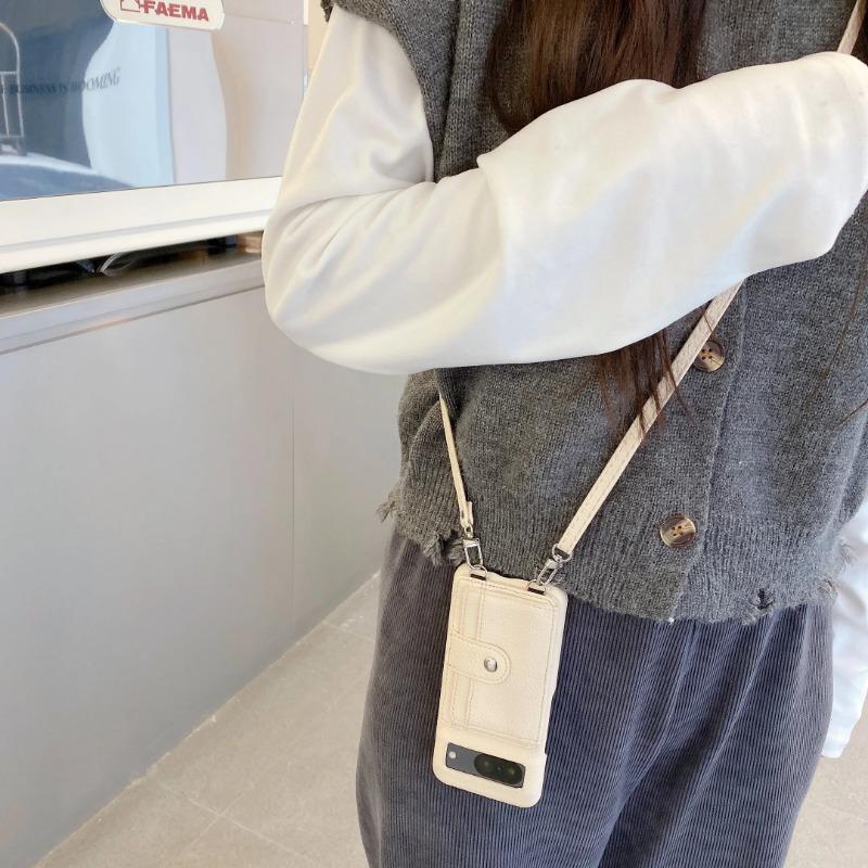 Crossbody Wallet with Card Holder Phone Case for Google Pixel 9 Pro Xl 8 7 6 8A 7A 6A PU Leather Protective Shockproof Cover
