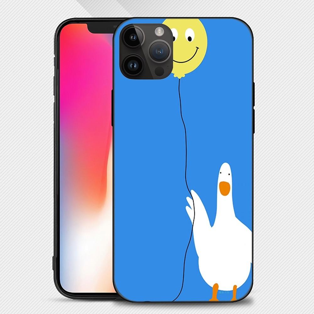 

Чехол для телефона с изображением утки из мультфильма iphone15 14 13 12 11 Pro Max Mini X 7 8 Мягкий чехол iPhone12mini