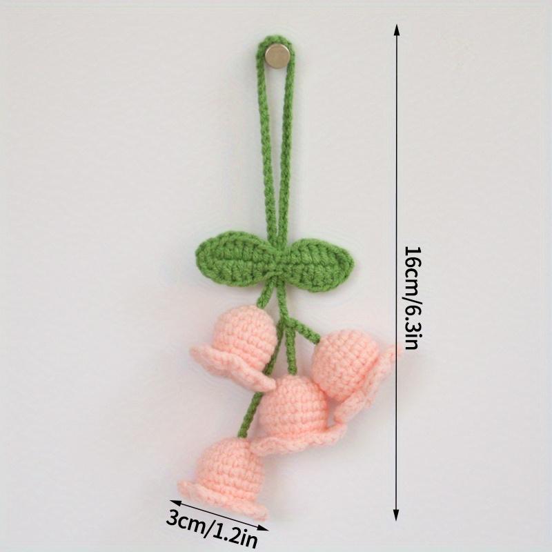 

Ландыш Вязаные Крючком Цветы Несколько Стилей Брелок Искусственные Цветы Подвесное Украшение Подвеска для Автомобиля Вязаный Цветок розовый