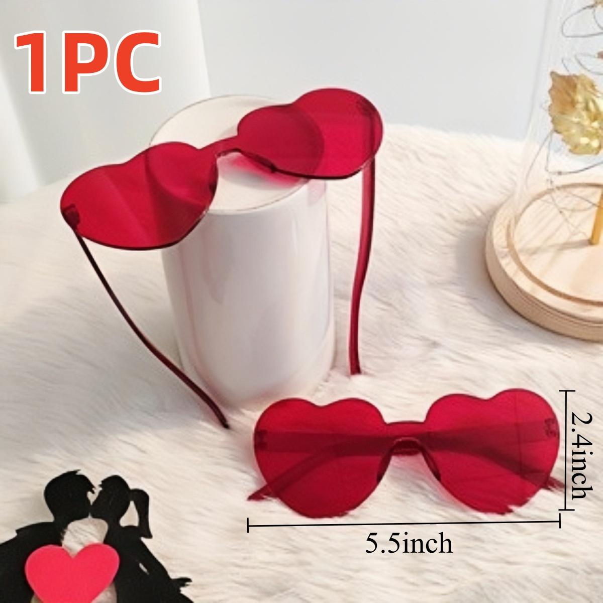 

Valentines Day Heart Headband and Sunglasses Costume Set - Red Cute Headband Head Bopper Wedding Holiday Hair Accessory Props