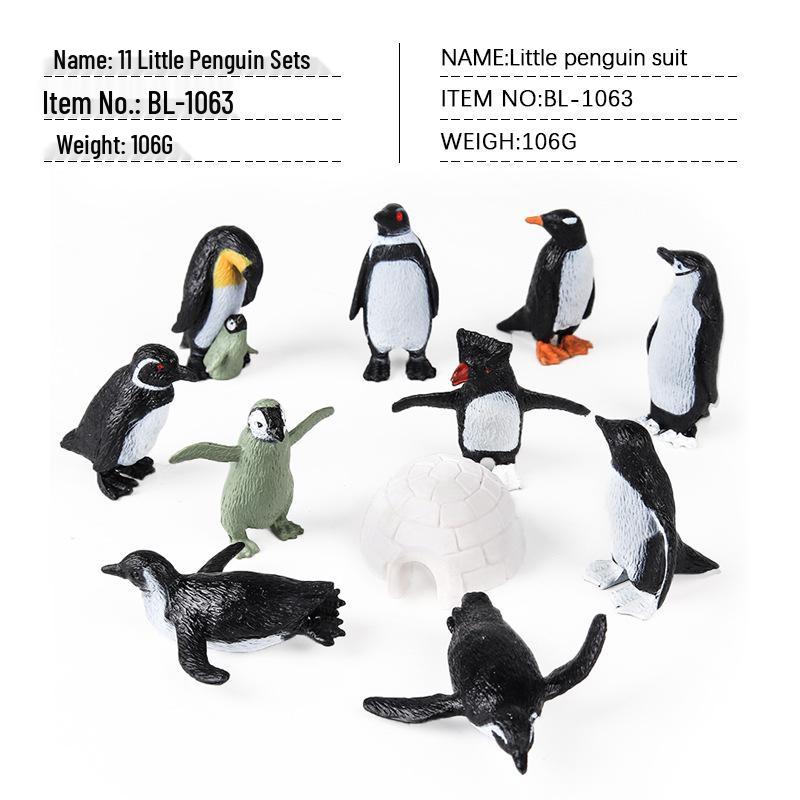 Kids' Arctic Animal Model Set: Polar Bear, Arctic Hare, Reindeer & Beluga Whale