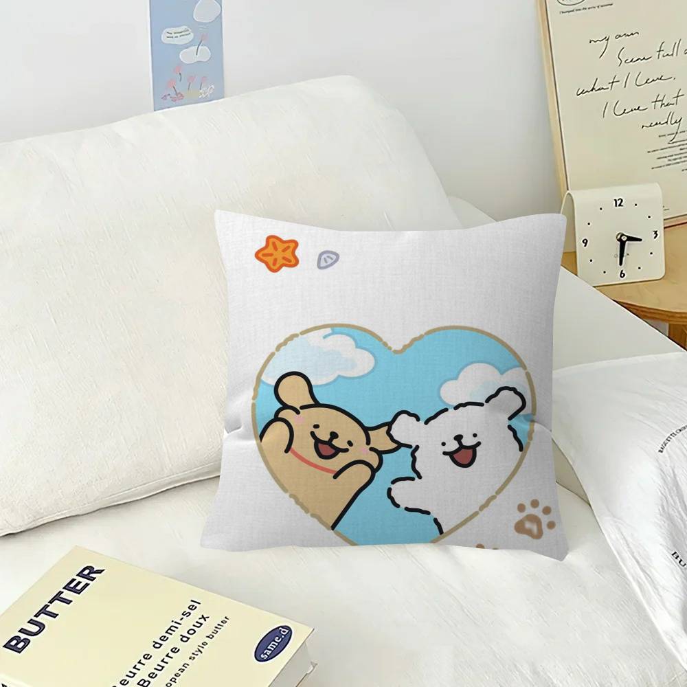 Cartoon Line Dog  Cushion Cover Decorative Pillow Sofa Home Decor case pillow cases