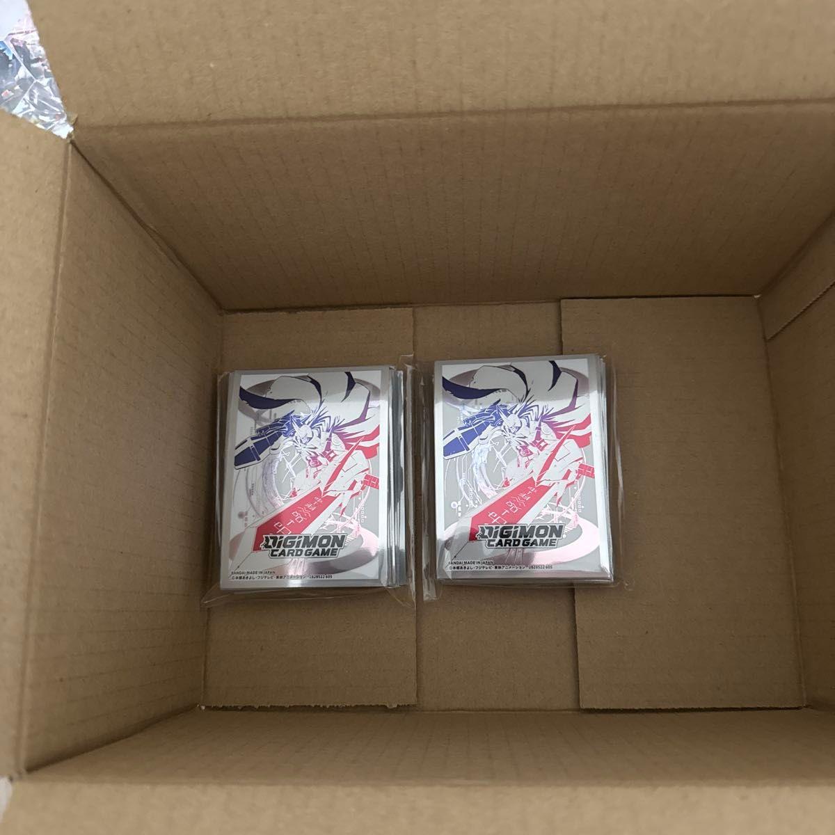 Used [New and unopened] Digimon Card Official Sleeve Omegamon Set of 2 Premium Bandai Limited Preban Digica