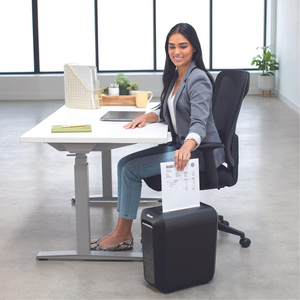 Fellows Shredder for Home Shreds 10 Pieces At a Cross Compact Black LX65 4201501 Use, Electric, Time, Cut, Powerful, & Slim,