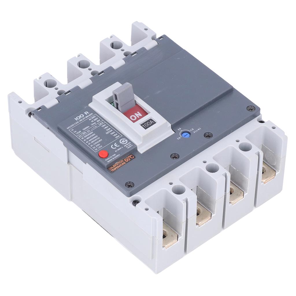 4P Circuit Breaker Battery Protection Moulded Case MCCB Circuits Breakers for Circuits 100A