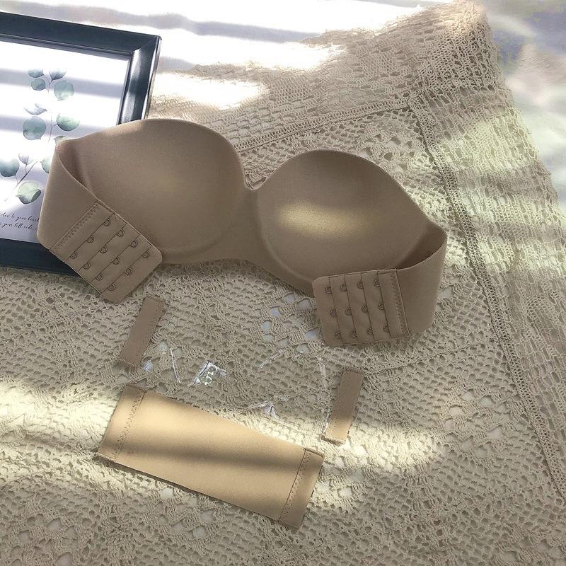 Women Sexy Strapless Bra Invisible Push Up Bras Underwear Seamless Solid Without Straps Bralette Lingerie