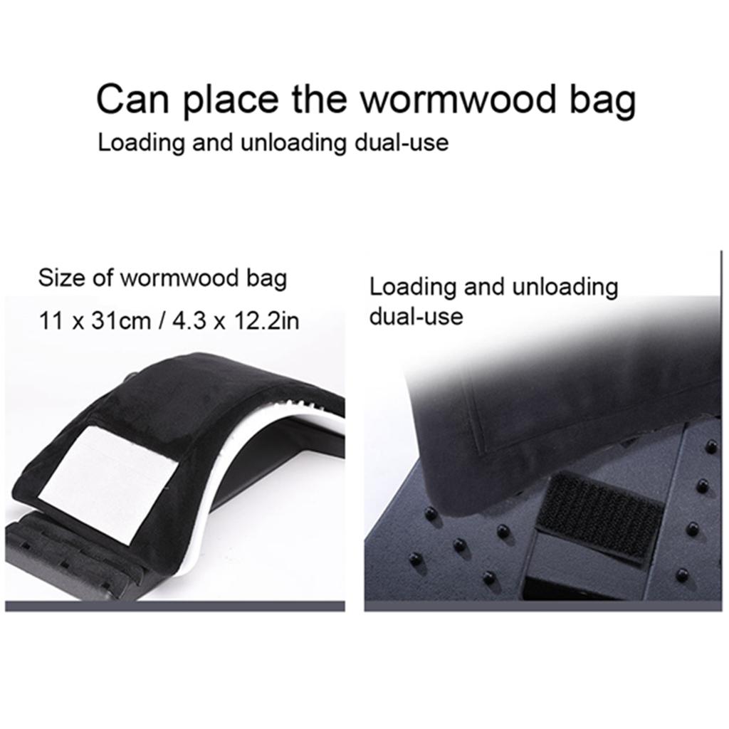 Lumbar Traction Electric Heating Hot Compress Adjustable Lumbar Spine Disc Herniation Massager Black