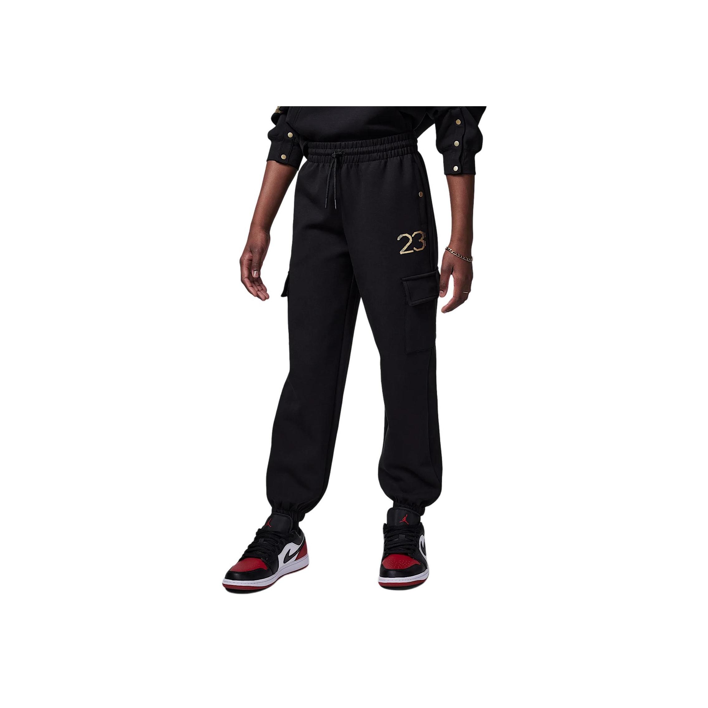 

Jordan Youth Knit Sports Pants New Year Transformation Series Casual Simple Drawstring Tapered Kids pants Black IF3622-010 XL