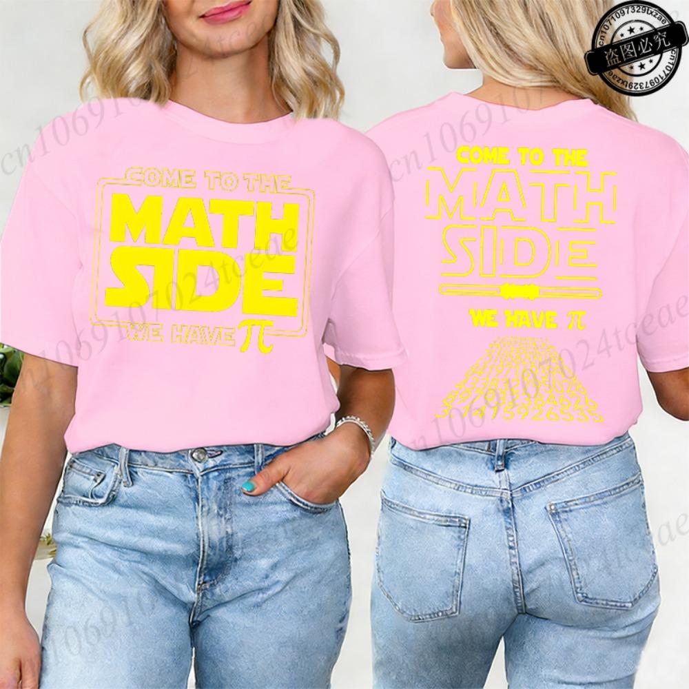 Math Pi Printed T-Shirts for Women Math Teacher Tee Tops Unisex Clothing Short Sleeve Women's Clothing