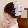 Hair Claw Fashion Plush Big Crab Hair Clip Women's Back Clip For Thick Hair Cute Plush Ponytail Hair Accessories 14cm Large