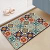 American Vintage Style Bathroom Mat Absorbs Water Quick Drying Stain Resistant Easy Clean Kitchen Placemat Home Decor