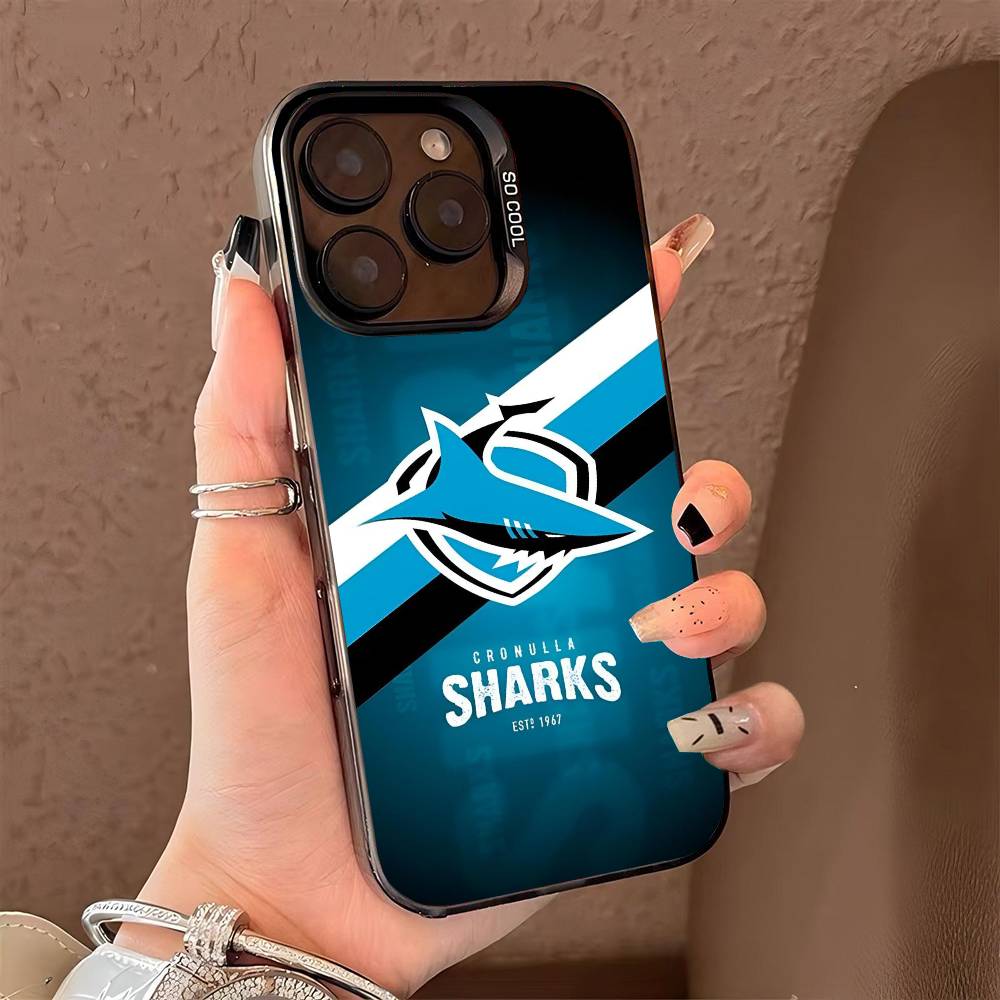 Shark Phone Case for iPhone 17 17Air 16 15 14 13 12 11 Pro Max Plus Colorful Silver