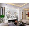 Białe Kwiatowe Tapety 3D Nowoczesne Minimalistyczne Tapety Salon Sypialnia Fototapeta Dekoracja Domu