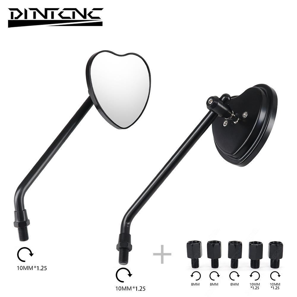 M8/M10 Universal Heart Shape Aluminum Rearview