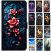 Reliefblumen Handyhülle für Samsung Galaxy A57 A37 A17 A07 A27 A56 A36 A26 A16 A06 A55 A35 A25 Hüllen Brieftasche Leder Abdeckung Case