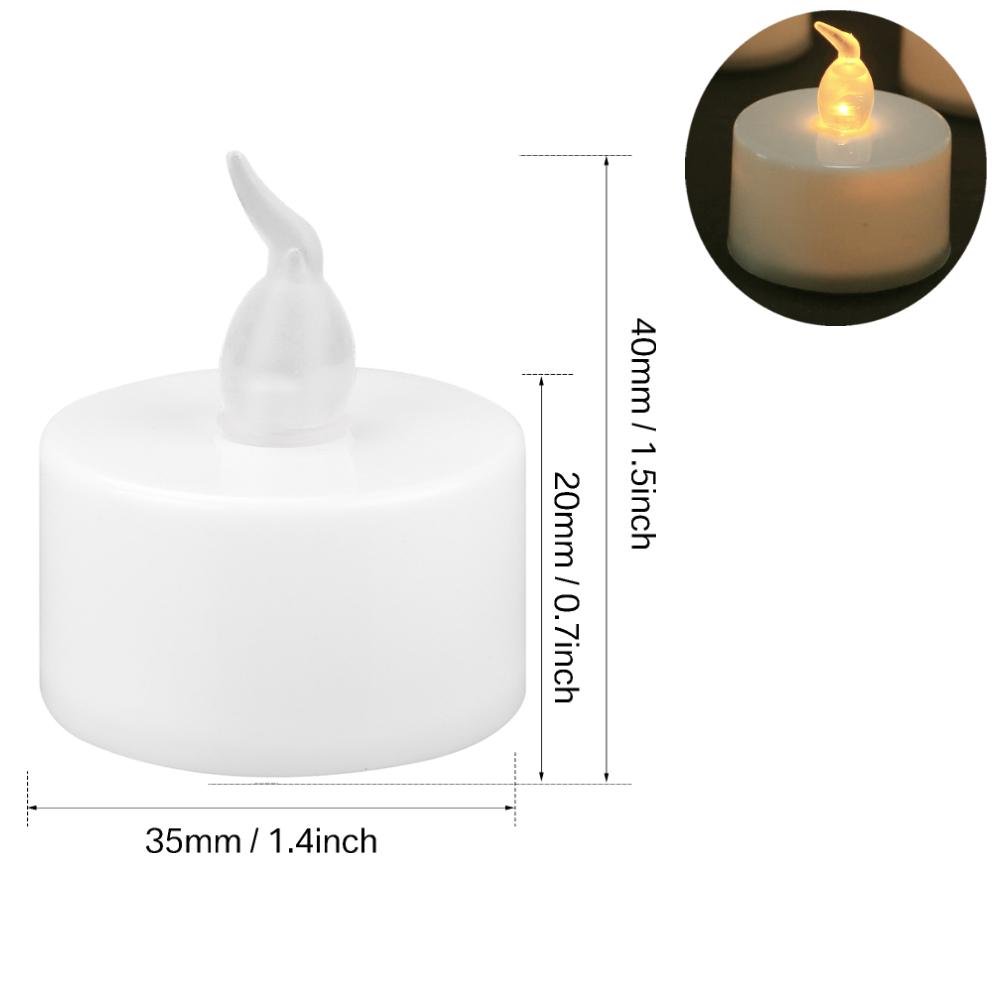 24/48 Paket Alevsiz Adak Mumları Elektrikli Pille Çalışan LED Çay Işıkları Sahte Mum Sıcak Beyaz Düğün Masası Noel için