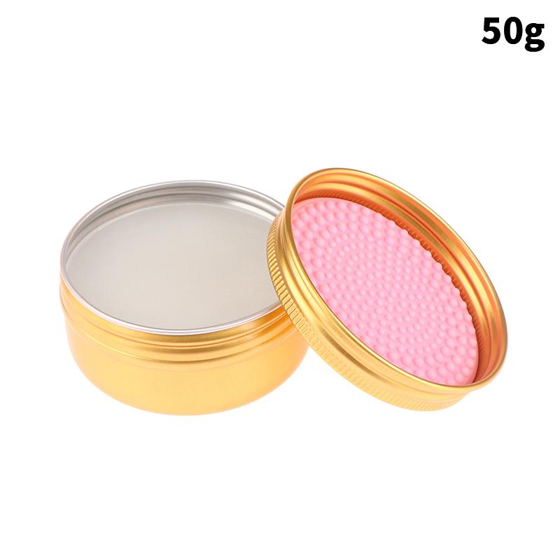 

Силиконовая кисть для макияжа 2 в 1, мыльница для мытья, скруббер, чаша для чистки доски 50g золотой