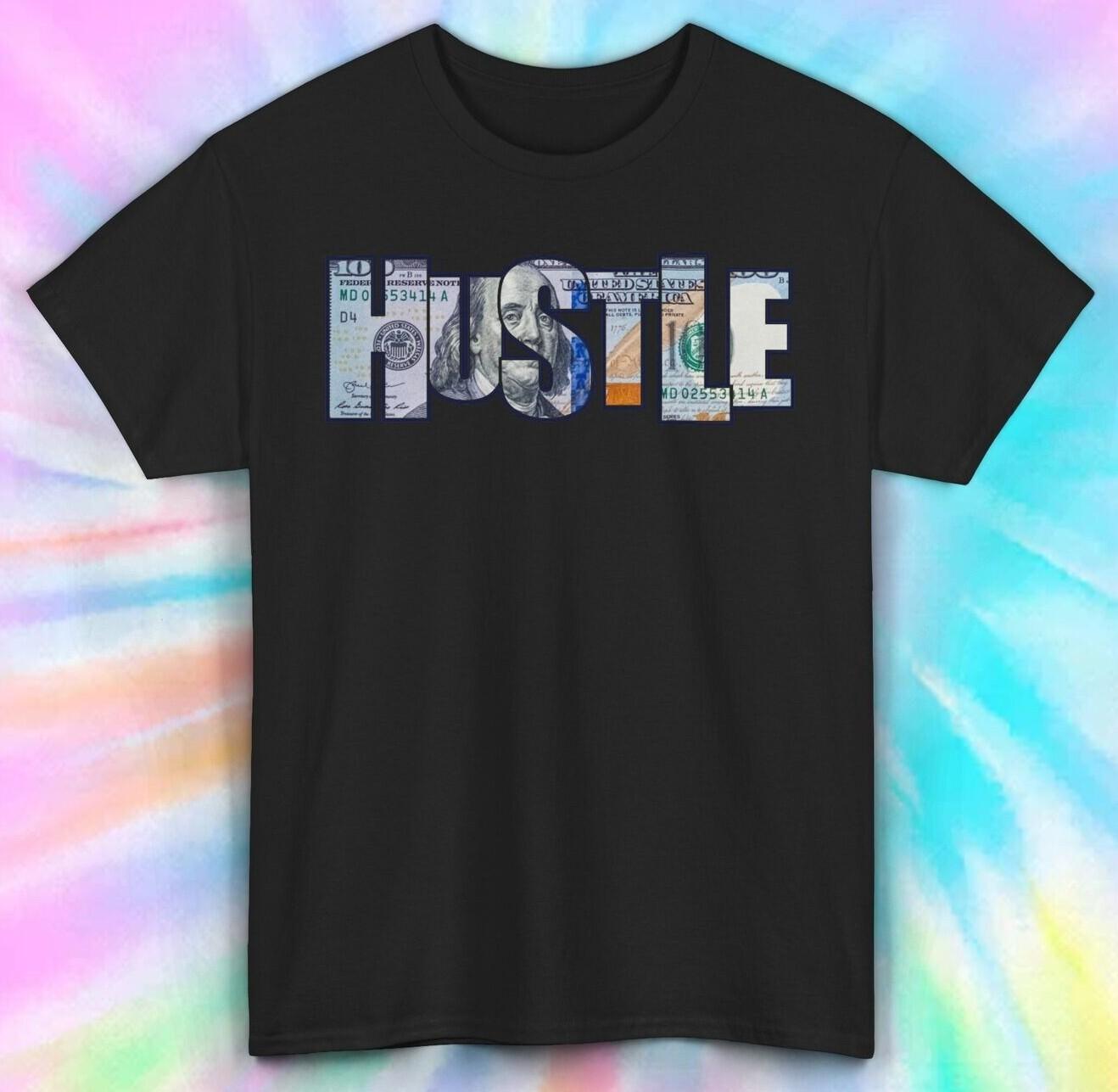 Hustle Money Graphic Tee | Motivational Entrepreneur Shirt | S-5XL M