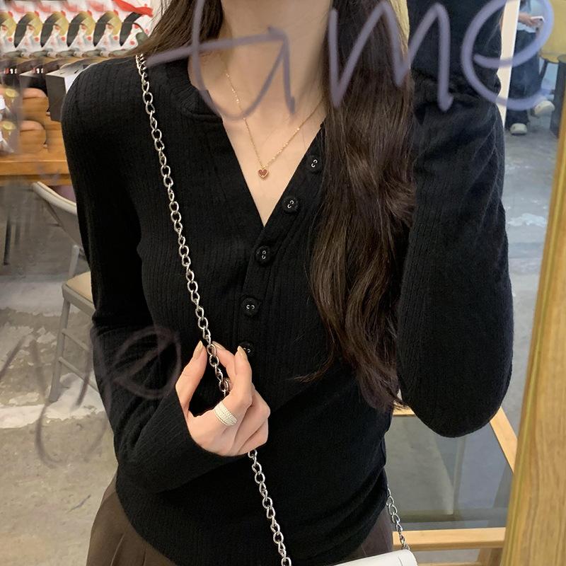 

Футболка с длинными рукавами женская, ранняя осень, дизайн, нишевая базовая рубашка, утягивающая, шикарная, сладкая, пряная, короткий топ XL