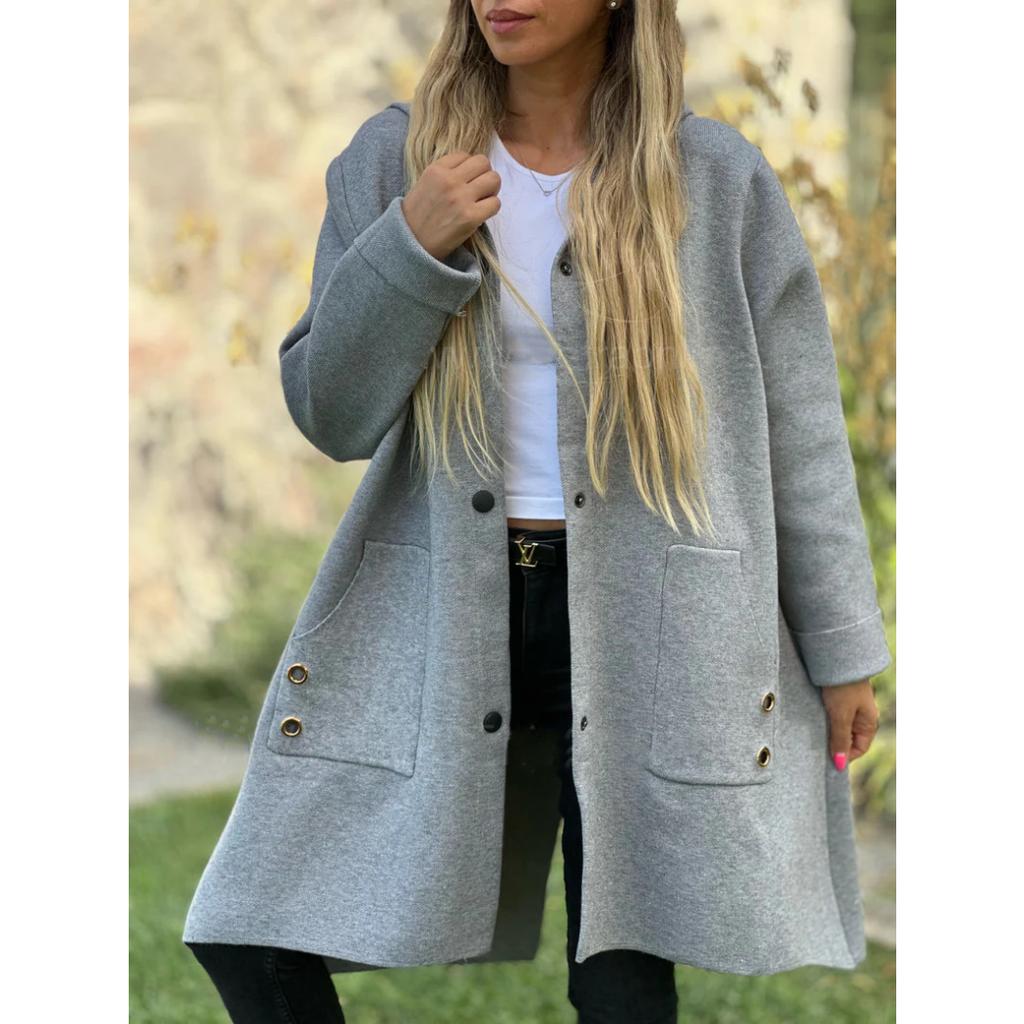 2025 Storm-Ready Hooded Jacket - Single-Breasted Melton Wool Blazer W/ Quilted Lining, Smart Casual Urban Outerwear for Work to Weekend
