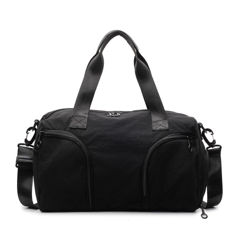 Casual Solid Color Large Capacity Including Shoe Compartment Travel Bag Fashionable Versatile Light Sports Fitness Messenger Bag